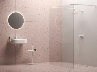 Walk-In Free Szett 140, zuhanykabin matt fehér+transparent