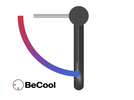 Espirit álló mosdócsaptelep BeCool 190 mm leeresztő nélkül ES 012.21BLM, Black Matt