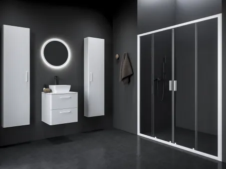 Blix II NBLDP4 200 zuhanyajtó matt fehér+transparent