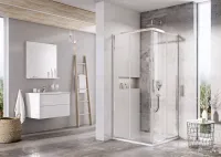 Blix Slim BLSRV2 80x80 zuhanykabin krómhatású+transparent