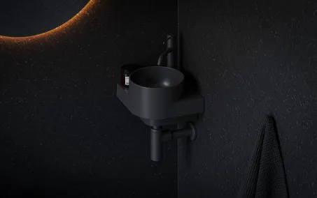 Espirit álló mosdócsaptelep BeCool 190 mm leeresztő nélkül ES 012.21BLM, Black Matt