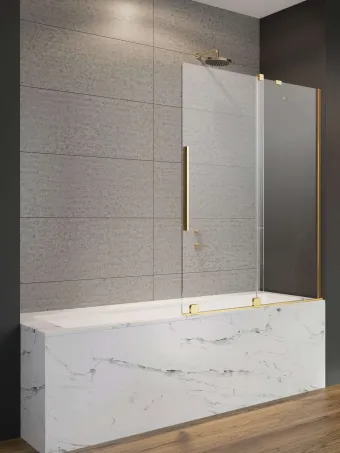 Furo Gold PND II arany kádparaván 130 átlátszó jobbos