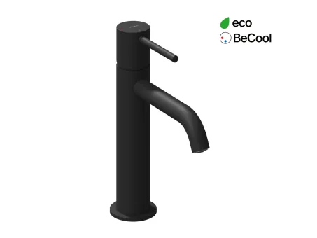 Espirit álló mosdócsaptelep BeCool 190 mm leeresztő nélkül ES 012.21BLM, Black Matt