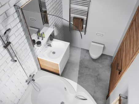 Rosa CVSK1 160/170 jobb kádparaván krómhatású+transparent