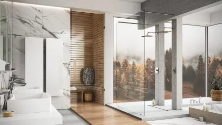 Walk-In Free Szett 150, zuhanykabin krómhatású+transparent