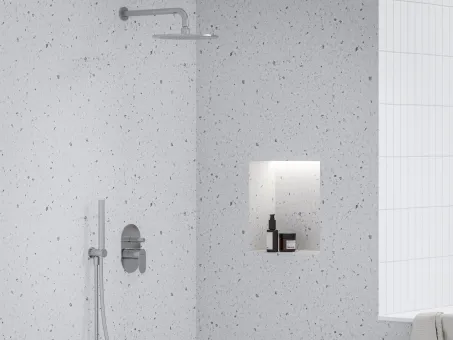 Eleganta falba süllyesztet csaptelep, automatikus, kétutas, belső egységgel EL 061.00CR.O2, Chrome