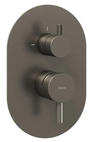 Espirit falba süllyesztett csaptelep, kétutas, belső egység nélkül ES 065.20GB.O2.RB07E, Graphite Brushed
