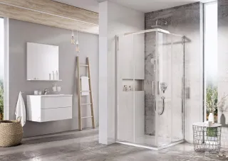 Blix Slim BLSRV2 90x90 zuhanykabin krómhatású+transparent