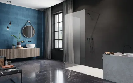 Modo New IV Walk-in zuhanyfal 110x100 átlátszó