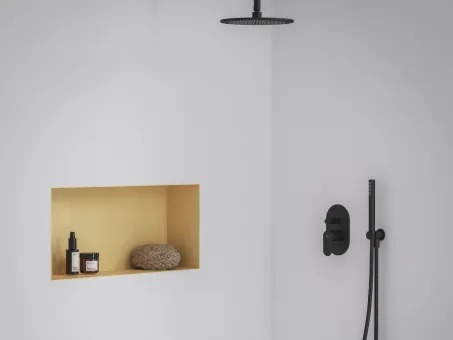 Eleganta falba süllyesztet csaptelep, automatikus, kétutas, belső egységgel EL 061.20BLM.O2, Black Matt