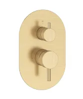 Espirit falba süllyesztett csaptelep, kétutas, belső egység nélkül ES 065.60GLB.O2.RB07E, Gold Brushed