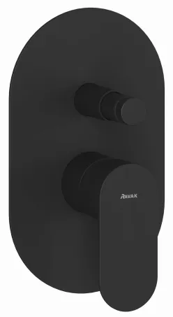 Eleganta falba süllyesztet csaptelep, automatikus, kétutas, belső egységgel EL 061.20BLM.O2, Black Matt