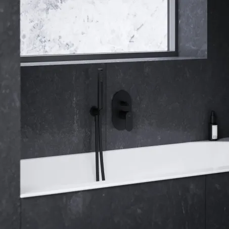 Eleganta falba süllyesztet csaptelep, automatikus, kétutas, belső egységgel EL 061.20BLM.O2, Black Matt