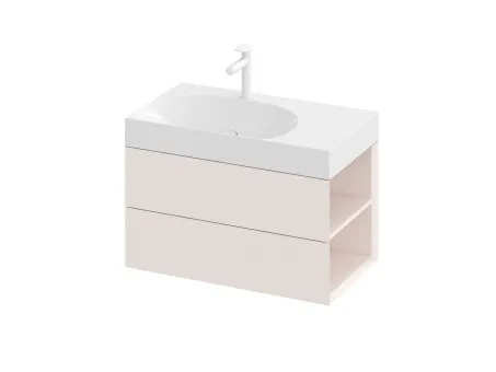 SD Lite 80 J fürdőszobai szekrény mosdó alá Alabaster Pink