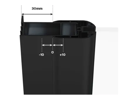 Chrome CSDL2-110 zuhanyajtó fekete+transparent