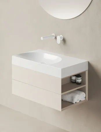 SD Lite 80 J fürdőszobai szekrény mosdó alá Alabaster Pink