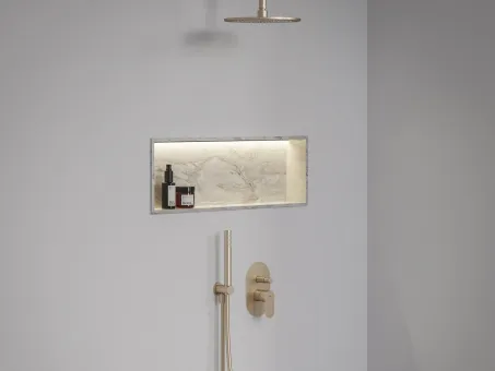 Eleganta falba süllyesztet csaptelep, automatikus, kétutas, belső egységgel EL 061.60RGB.O2, Rose Gold Brushed