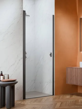 Nes Brushed GunMetal DWJ I szálcsiszolt fegyvermetál zuhanyajtó 100 átlátszó jobbos