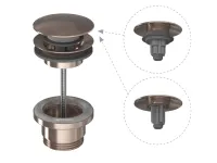 Mosdólefolyó ClickClack rendszerrel/fix Graphite Brushed