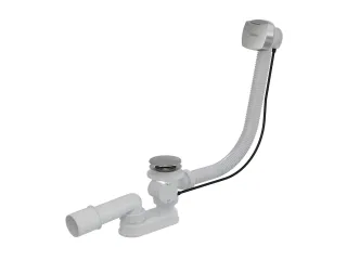 Kád le/túlfolyószett 570 bovdenes, szögletes és krómozott fedél