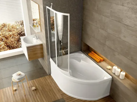 Rosa VSK2 140 kádparaván bal transparent