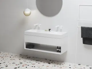 SD Lite 120 fürdőszobai szekrény mosdó alá fehér