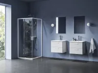 Blix II NBLRV2 80x80 zuhanykabin matt fehér+transparent