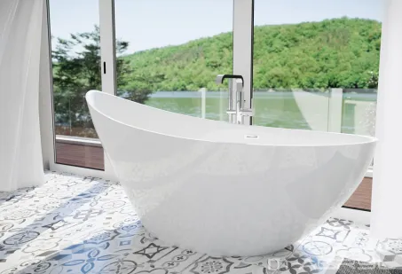 Paradise szabadon álló akril kád 180x80 mattfekete előlappal