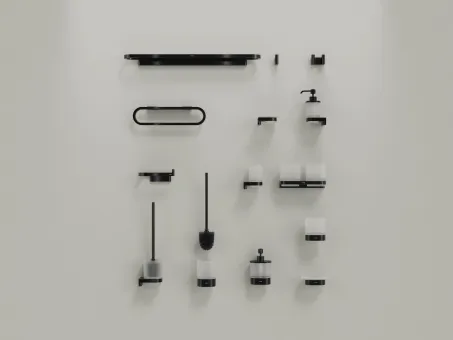 Chrome CR II 300.20BLM törölközőtartó 60 cm, matt fekete