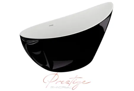 Paradise szabadon álló akril kád 180x80 mattfekete előlappal