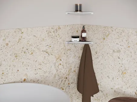 Polc Slim C, fekete/króm