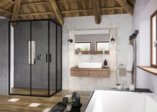 Blix Slim BLSRV2K-120 zuhanykabin fekete+transparent (1 oldal)