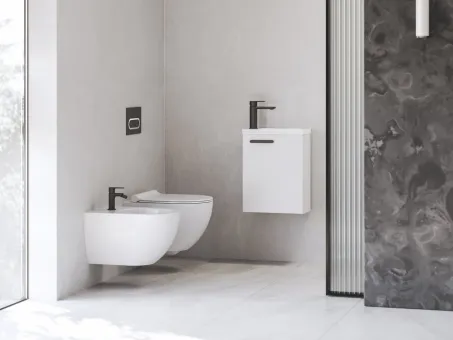 Chrome II bidécsaptelep 135 mm lefolyó nélkül CR II 056.20BL, fekete