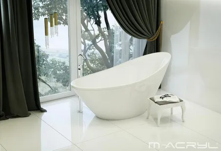 Paradise szabadon álló akril kád 180x80 fehér előlappal