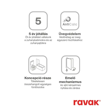 Chrome CRV2-100 zuhanyajtó szatén+transparent (1 oldal)