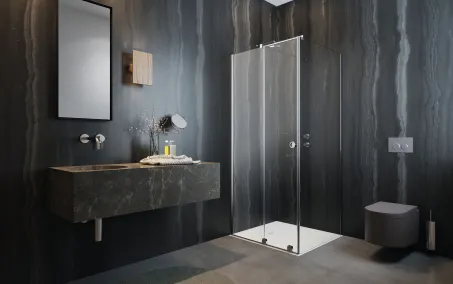 Furo KDJ RH szögletes zuhanykabin 90x90 átlátszó balos