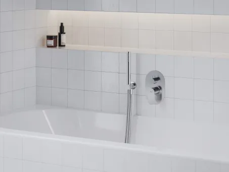 Eleganta falba süllyesztett csaptelep, kétutas, belső egység nélkül EL 065.00CR.O2.RB07E, Chrome