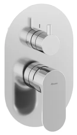 Eleganta falba süllyesztett csaptelep, kétutas, belső egység nélkül EL 065.00CR.O2.RB07E, Chrome