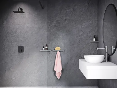 Polc Slim C, szatén/króm