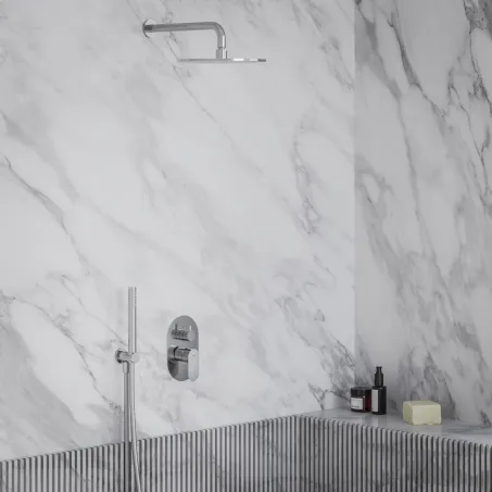 Eleganta falba süllyesztett csaptelep, kétutas, belső egység nélkül EL 065.00CR.O2.RB07E, Chrome