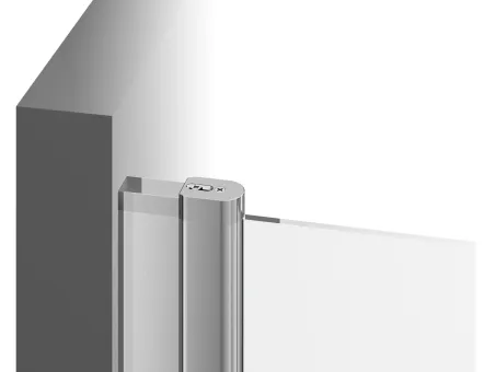 Chrome CSDL2-120 zuhanyajtó matt fehér+transparent