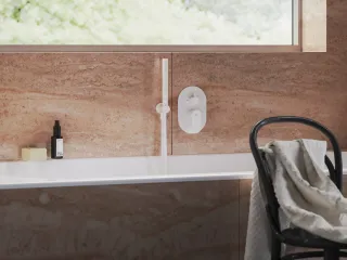 Eleganta falba süllyesztett csaptelep, kétutas, belső egység nélkül EL 065.10WV.O2. RB07E, White Velvet