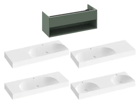 SD Lite 120 fürdőszobai szekrény mosdó alá Grey Green