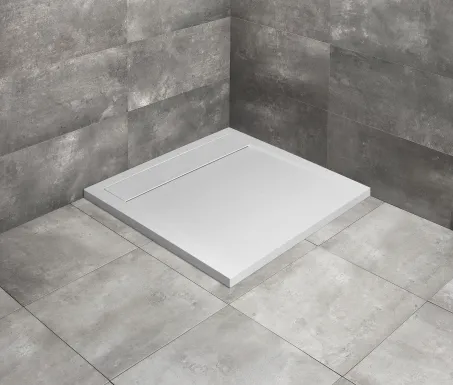 Teos C szögletes lapos fehér zuhanytálca 90x90 fehér