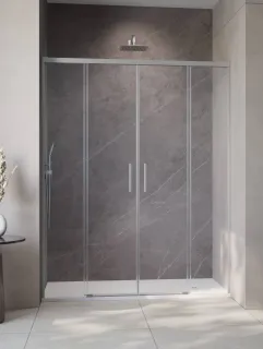 Idea 8 Brushed Nickel DWD szálcsiszolt króm zuhanyajtó 200 átlátszó