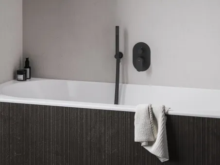 Eleganta falba süllyesztett csaptelep, kétutas, belső egység nélkül EL 065.20BLM.O2.RB07E, Black Matt