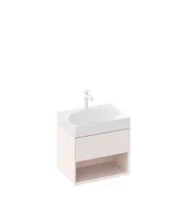 SD Lite 60 fürdőszobai szekrény mosdó alá Alabaster Pink