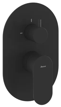 Eleganta falba süllyesztett csaptelep, kétutas, belső egység nélkül EL 065.20BLM.O2.RB07E, Black Matt