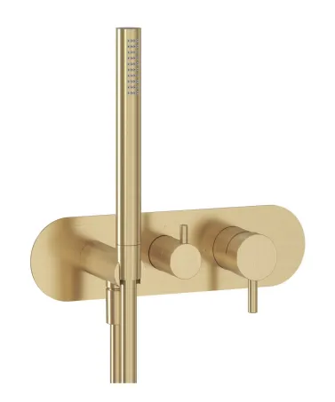 Espirit falba süllyesztett csaptelep szettel, kétutas, belső egység nélkül ES 065.60GLB.O2.RB07D.+S, Gold Brushed