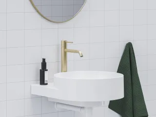 Espirit álló mosdócsaptelep BeCool 250 mm leeresztő nélkül ES 014.61GLB, Gold Brushed